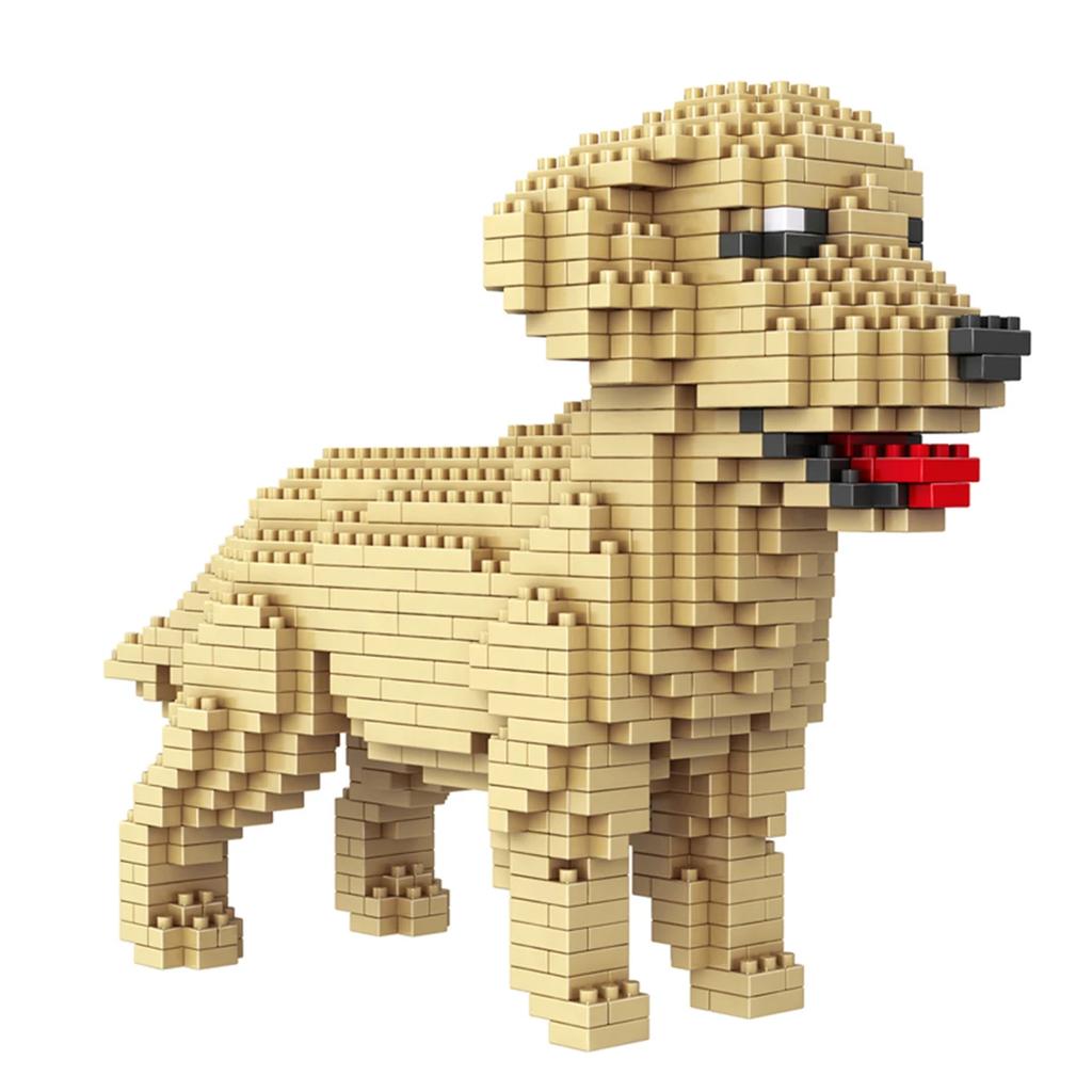 Golden Retriever Mikro Mini Spielzeug DIY Modell Kreatives Bauspiel - Sammelbare Haustier-Themenblöcke, Einzigartige Geschenkidee