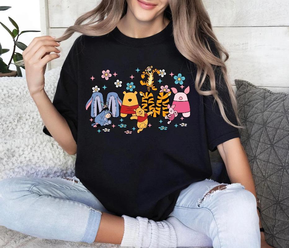 Winnie The Pooh Mama TShirt Eeyore Mom Shirt Tigger Mommy Shirt Piglet Momma Shirt
