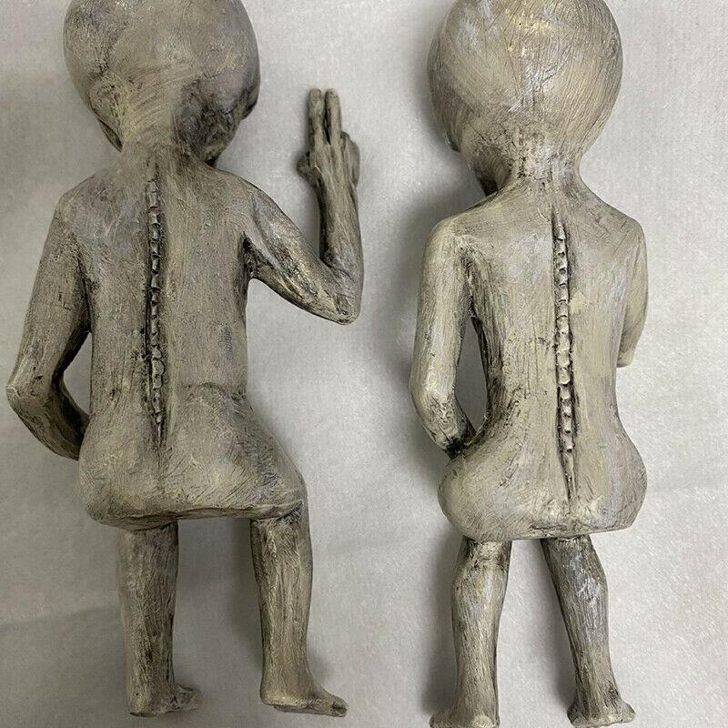 Alien Resin Decor Alien UFO Outdoor Gnomes Garden Statue Home Decor