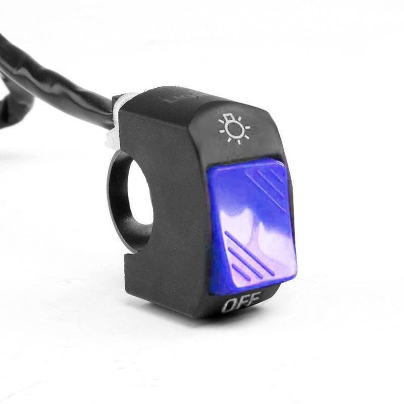 

Универсальный мотоциклетный кнопочный переключатель 12 В Кнопка ВКЛ/ВЫКЛ Разъем Переключатели на руле для электронного велосипеда Скутера Мотоцикла синий