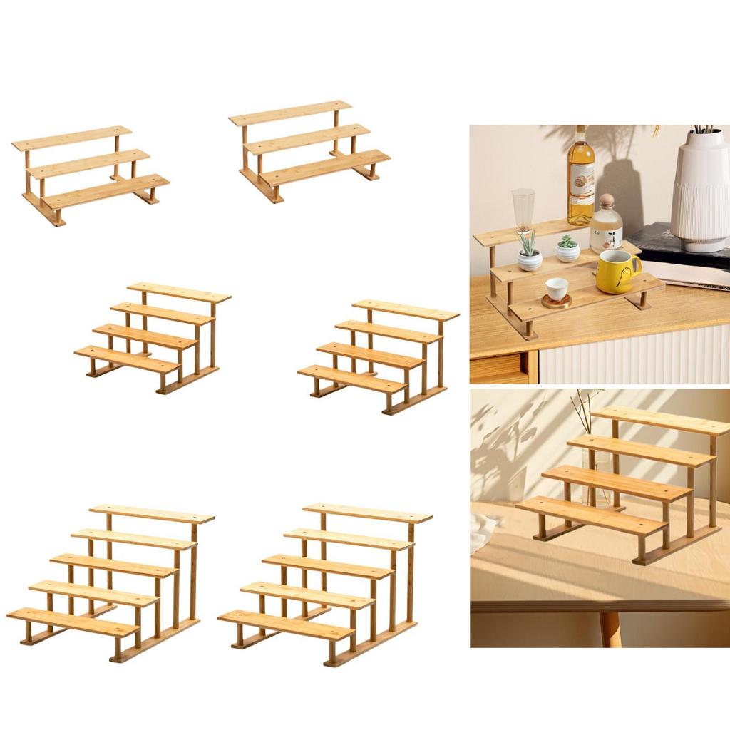 Display Riser Multi Layers Modern Portable Jewelry Organizer Rack Tabletop Storage Rack for Ornaments Toys Figures Perfume Home