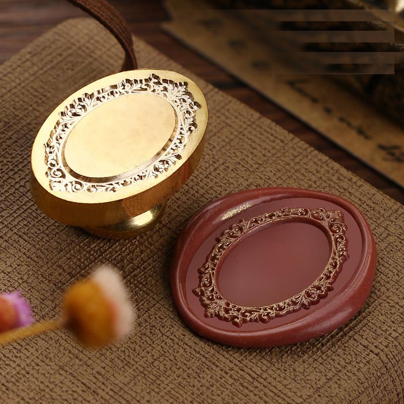 

1pc Photo Frame Series Wax Seal Stamp Brass Heads Oval and Circle Sealing Wax Stamp for Wedding Invitation Decor Envelopes Invit