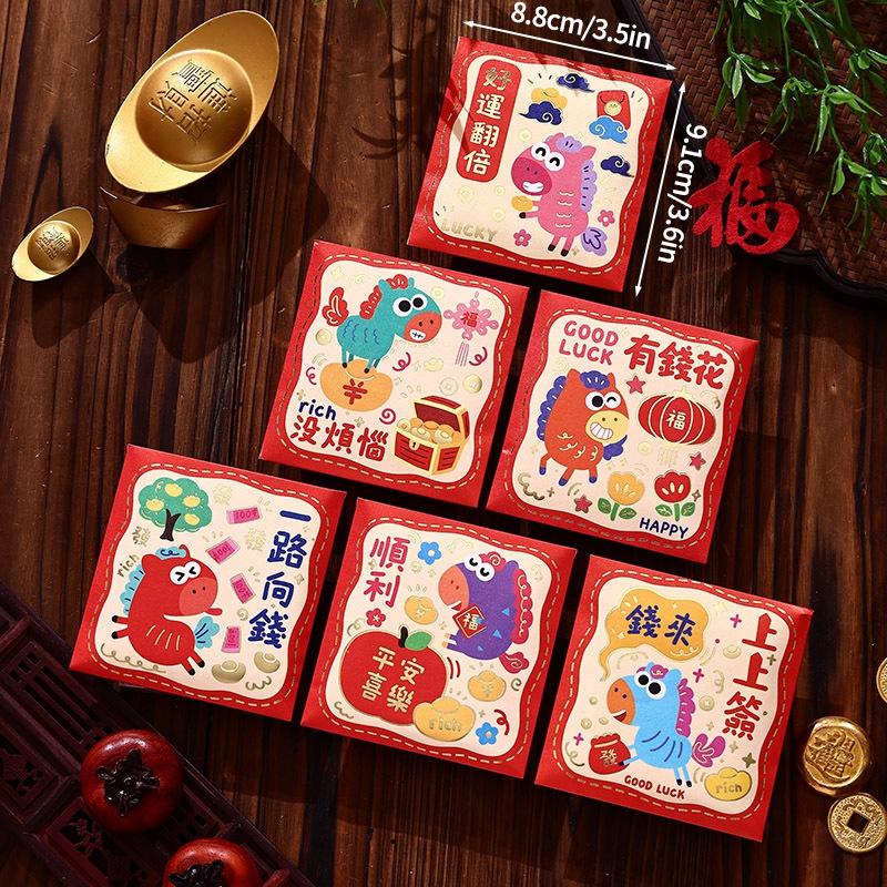 Creative Chinese New Year Red Envelops 2In1 Hanging Ornament Lucky Money Bags For Kids Gift  Lucky Money Bags For Kids Gift