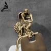 Wall Mounted Toilet Roll Holder for Bathroom Romantic Bathroom Antique Bronze Toilet Pape Holder Classic Rustproof MB-0819B
