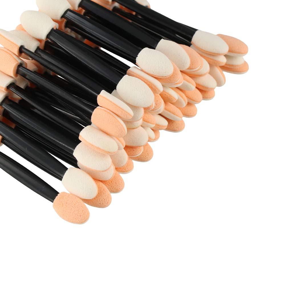 50Pcs Dizzy Dual Sides Eye Shadow Applicator Dual Sided Chrome Pigment Applicator  Nail Powder