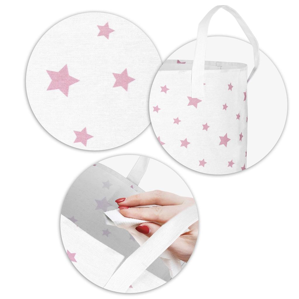 Nukido Toy Basket - White With Stars