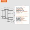 VEVOR Heavy Duty Clothes Rack, Rolling Clothing Garment Rack with 4 Hang Rods & 8 Storage Tiers, Adjustable Custom Closet Rack