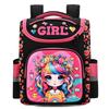 Kids School Backpack Grades 1-2 3D Hardshell Cartoon Design Lightweight Oxford Fabric With Reflective Safety Stripes