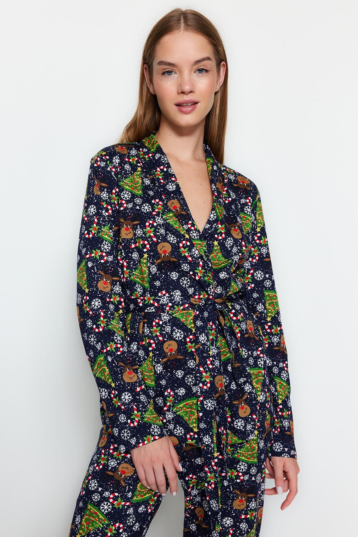 

Пижамный Комплект - Темно-синий - Рождество