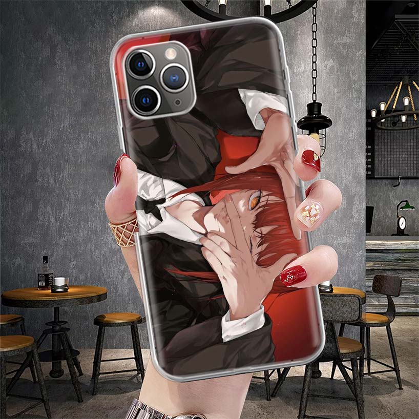 C-Chainsaw Mans Makima Soft Phone Case For IPhone 11 17 Air 16E 16 Pro Max 15 + 14 Plus 13 Mini 12 Apple 7 SE 8 Fundas Coque 11