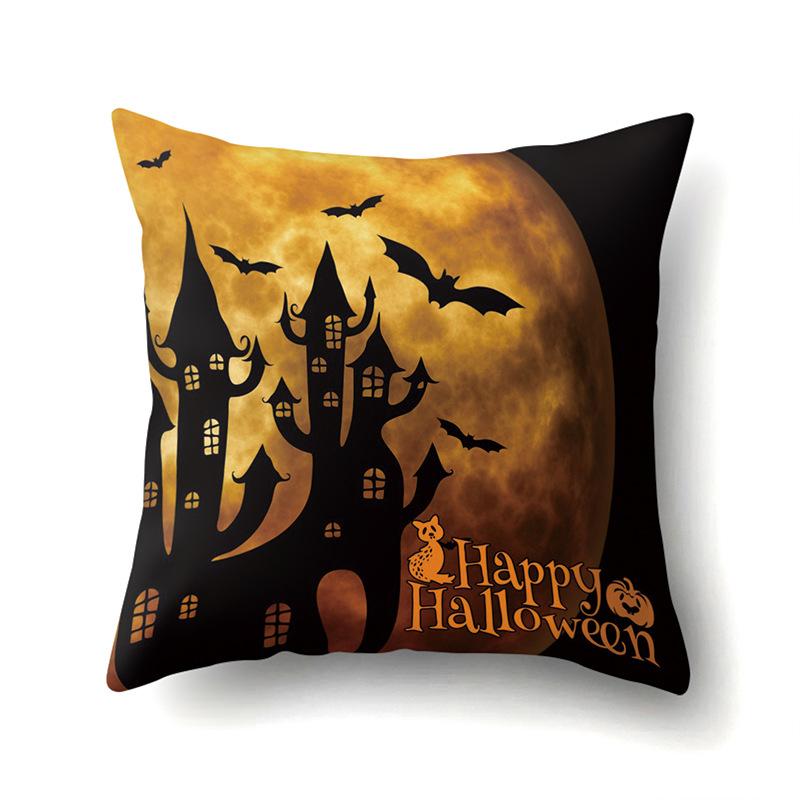 Halloween Pillowcase Car Waist Pillow Pumpkin Sofa Cushion Cover Office Home Living Room Pillowcase