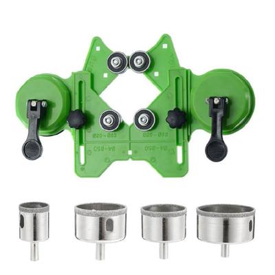 Effiziente Fliesenlochschneider-Jig-Vorrichtung Einstellbarer Locator für hochgenaues Bohren auf Keramik, Glas, Porzellan, Marmor