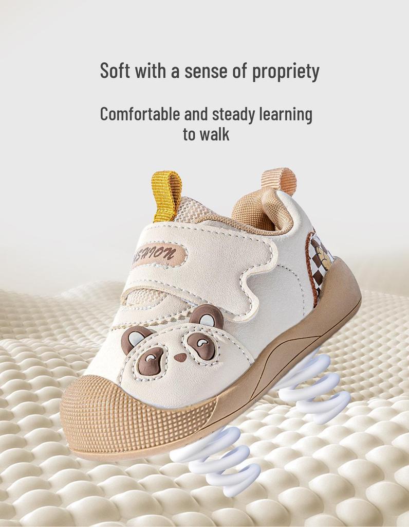 Bramille 2025 Autumn Baby Toddler Leather Walker Shoes for Boys & Girls - Non-slip Soft Sole.