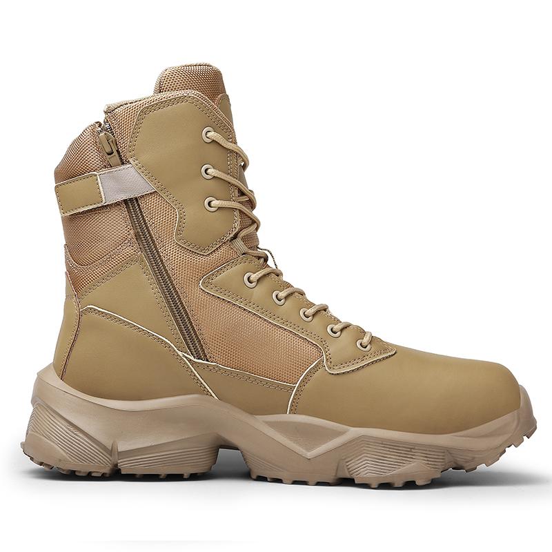 

Мужская обувь большого размера на открытом воздухе, четырехсезонная, с высоким берцем, обувь по страхованию труда, мужские военные ботинки для работы на стройке, защитная обувь 39 хаки