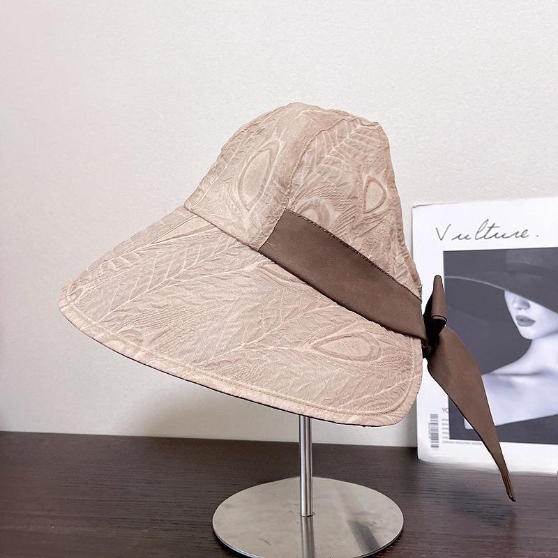 Damen Sommer-Sonnenhut Großer Schirm Leere Oberseite Zopfkappe Für Outdoor-Reisen Strand Sonnenschutz Visier UV-Schutz Fischerhüte