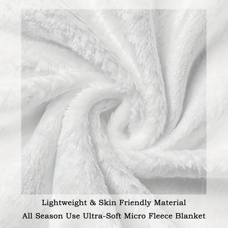 White Tiger Pattern Flannel Printed Blanket Suitable for All Seasons Suitable for Living Room Office Sofa and Travel 180x250CM