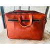 Goat Leather Messenger Shoulder Genuine Brown Laptop Bag Closer magnetic