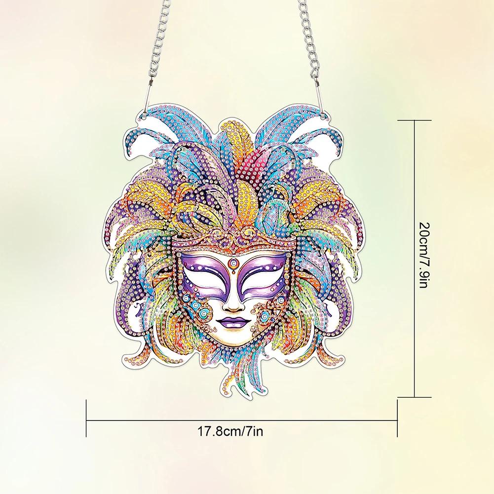 Acrylic Special Shape Easter Egg 5D DIY Diamond Painting Dots Pendant Rhinestone Diamond Art Pendants for Garden Window Decor