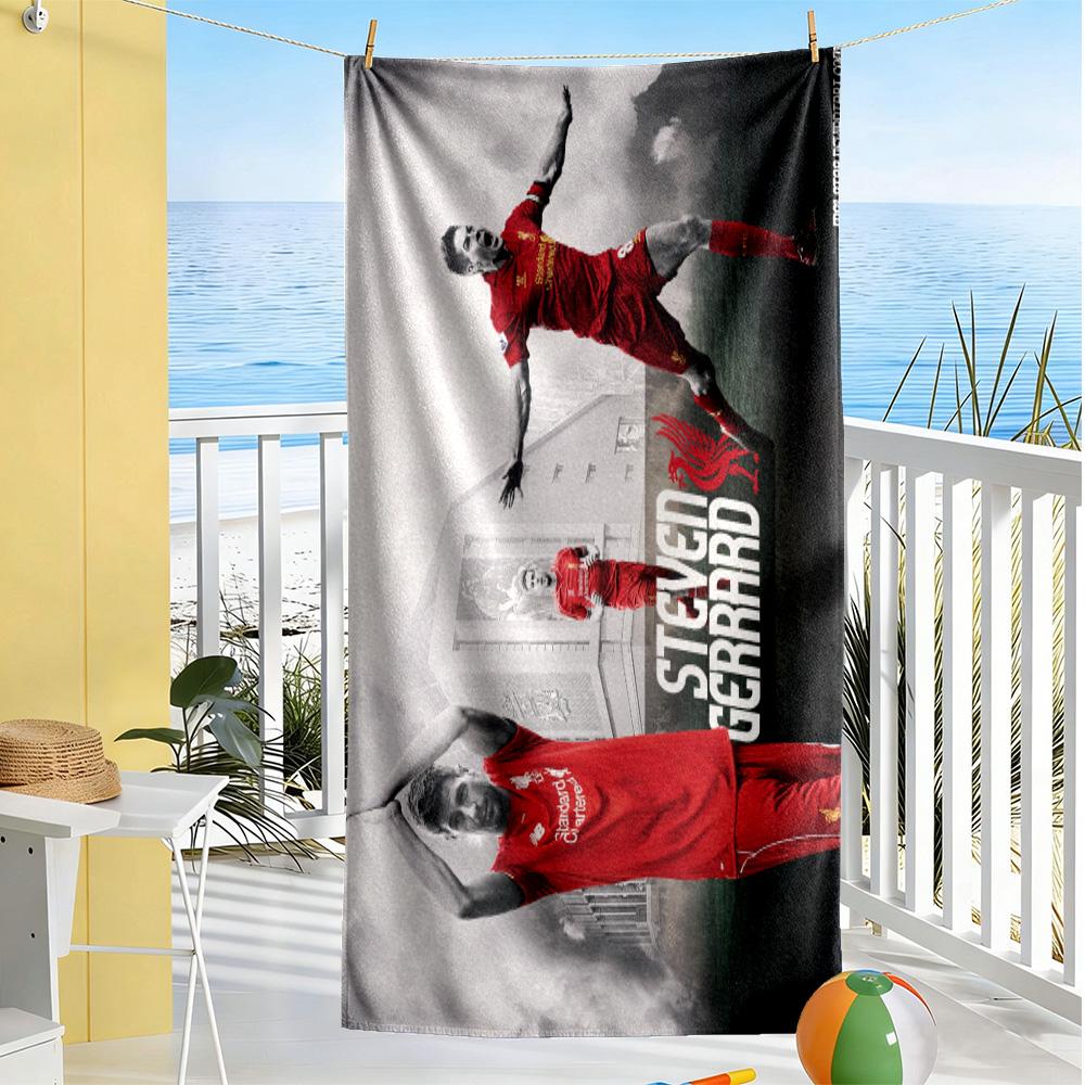 Soccer Player Stadium Beach Towel Soft Durable Quick-Dry Comfortable Lightweight Suitable for Sports, Travel, Swimming, Yoga, Bathroom, Beach, And Poo