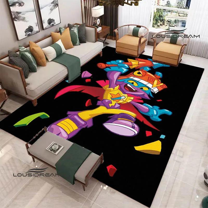 Cute cartoon Super Zings printed carpet Non-slip carpet Yoga mat door mat photography props kitchen mat area rug birthday gift