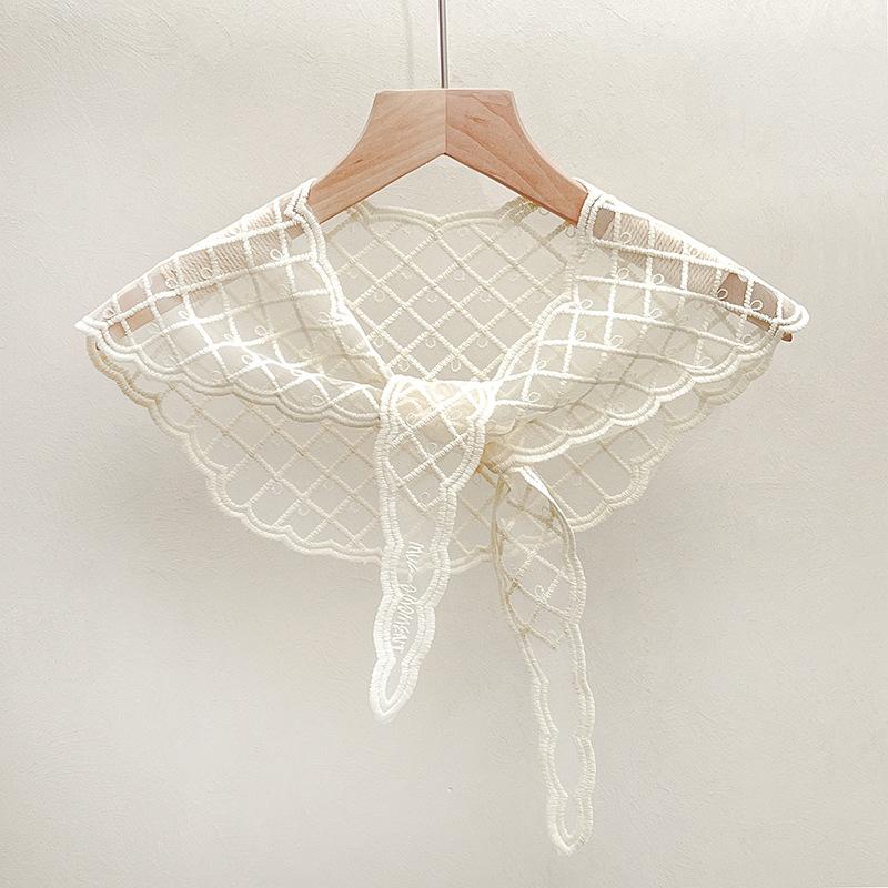 

Кружево Крючком Ажурный Ложный Воротник Женский Маленькая Шаль Декоративный Ложный Воротник Женские Аксессуары для Одежды Съемный Воротник