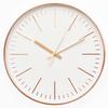 Battery Powered 12 Inch Round Silent Wall Clock with Quartz Movement for Living Room Bedroom Office Easy To Read Numerals
