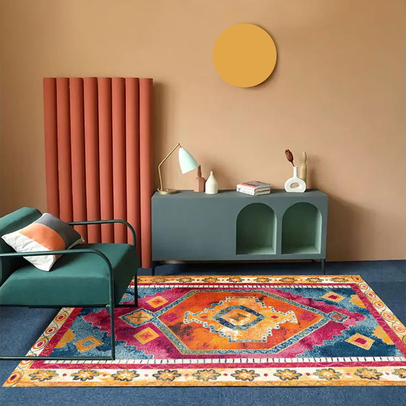Modern Trendy Bohemian Living Room Rug, Teenage Aesthetic Room Decor Furry Large Rug, Kitchen Bathroom Non-slip Floor Mat
