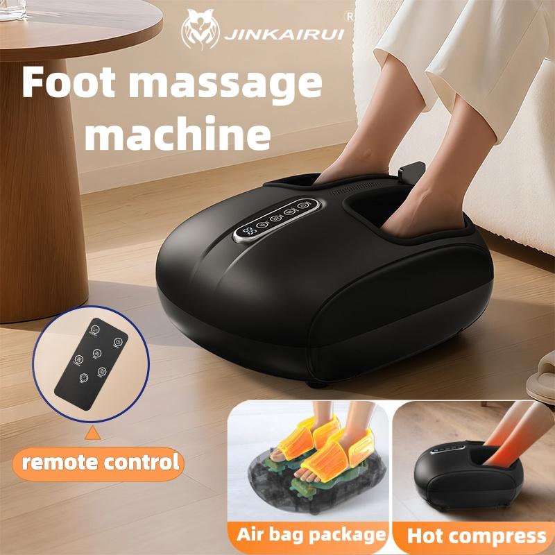Jinkairui Automatic Foot Massage Machine Fully Wrapped Roller Kneading Soles Airbag Pressing Foot Massager for Relaxation