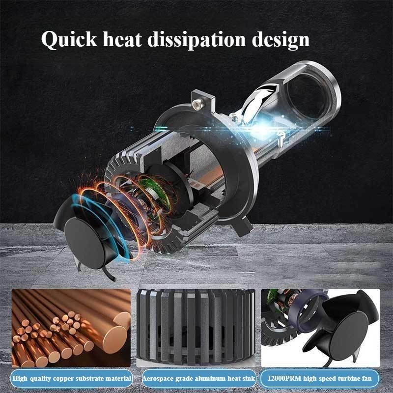 H4 led headlights lens 120W Car Headlight Bulbs integrated LED Projector Laser For Motorcycles Automobile