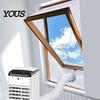 Window Air Conditioner Kit Seal Cloth for Portable AC, Adjustable No Drill Vent Kit, Fabric Cover Sliding