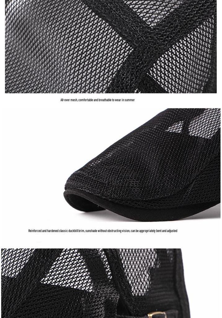 Hollow Mesh Beret Unisex Summer Cap: Korean Fashion Breathable, Stylish, and Simple Design