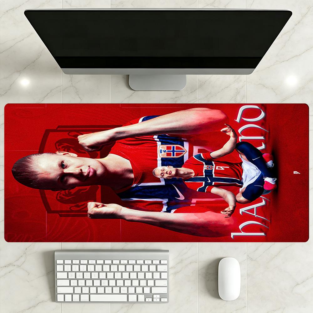 Haaland Large Mouse Pad Keyboard Pad Computer Desk Mat Non-Slip Rubber Bottom Office Desk Accessory