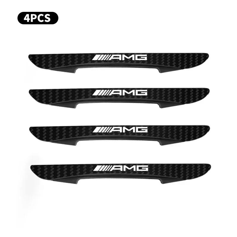 4pcs Car Carbon Fiber Pattern Anti-Collision Strips For Mercedes Benz Amg W204 W213 W205 W211 W212 W176 W205 W203 Accessories MNOPQ1