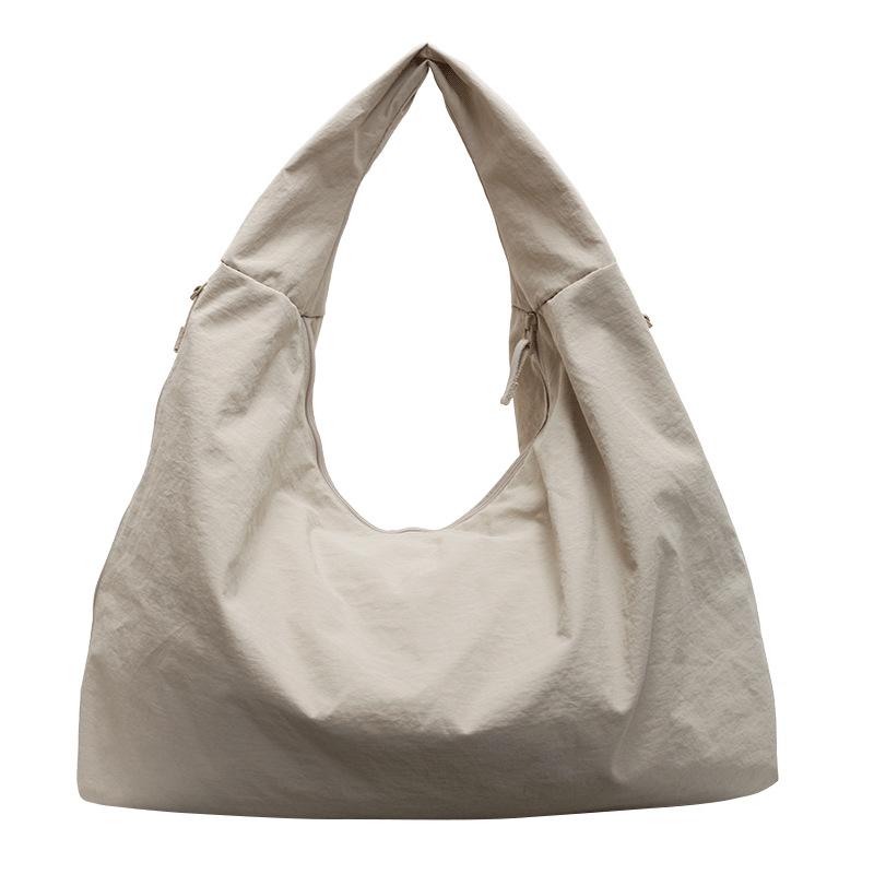 Canvas Tote Bag New Large Capacity Trend Lazy Style Casual Armpit Bag Daily Simple Commuter Bag