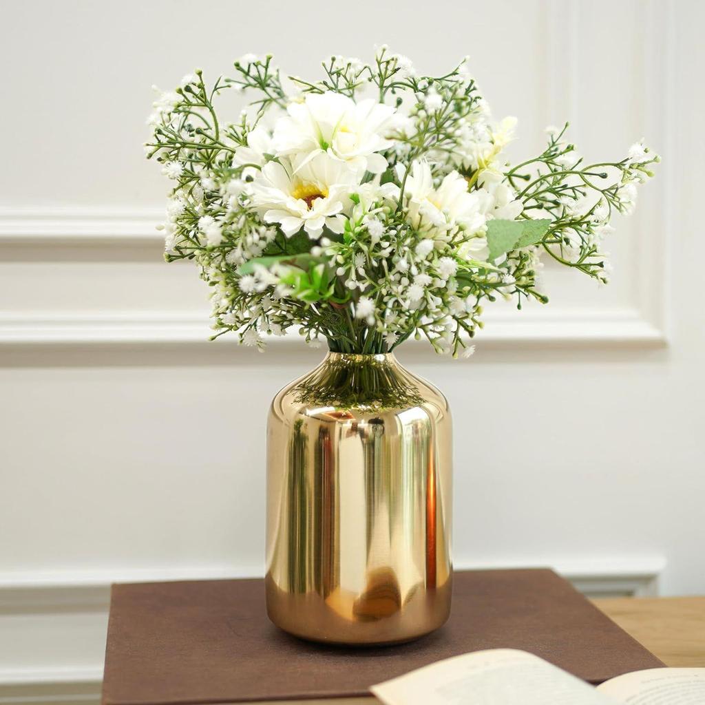Behoma Metal Flower Vase for Home Decor Bedroom Living Room Office Wedding |