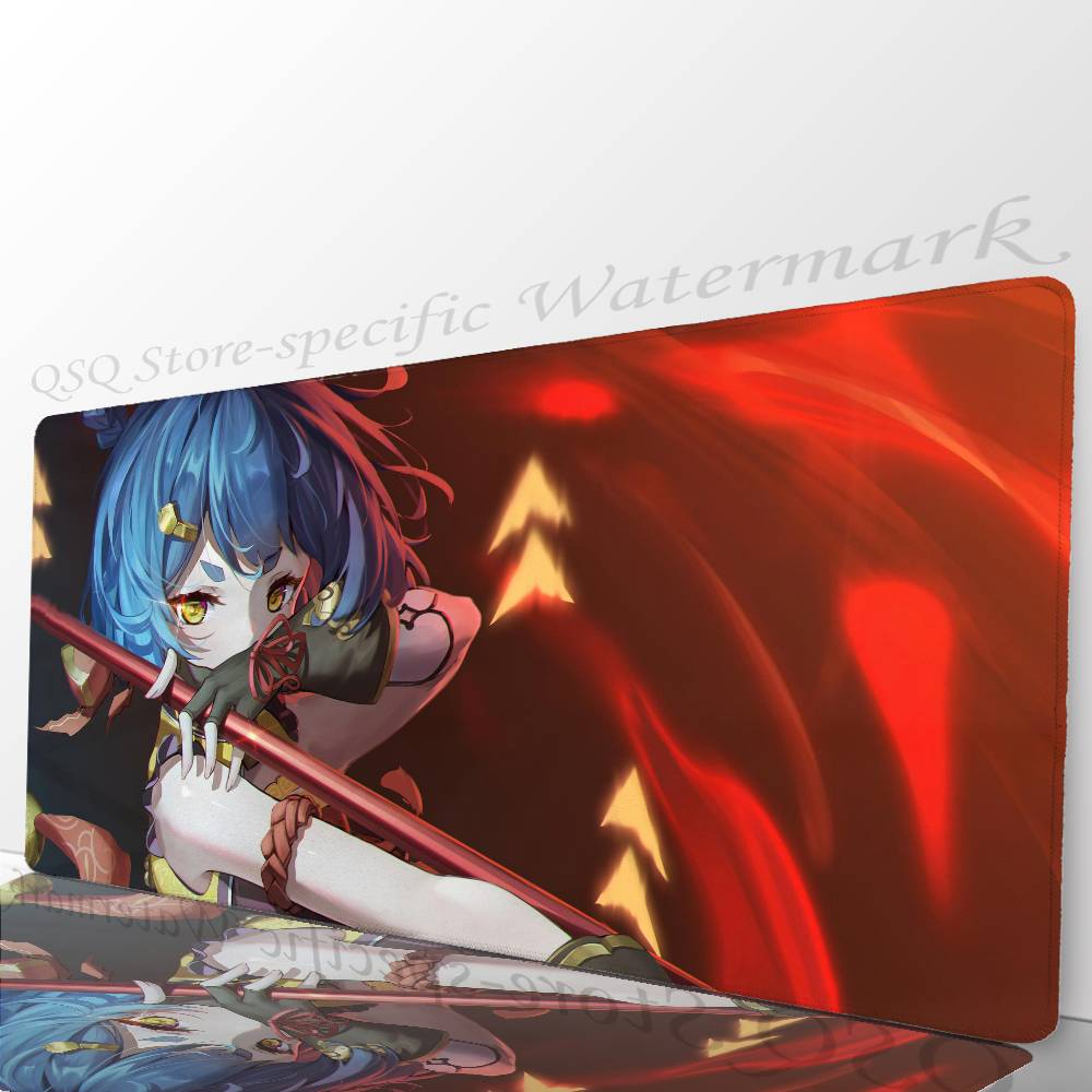 Mao Xiangling Anime Genshin I-Impact Game Mousepad Non-slip Suitable For Office Computers Laptops E-sports Game Desk Mats XXL K