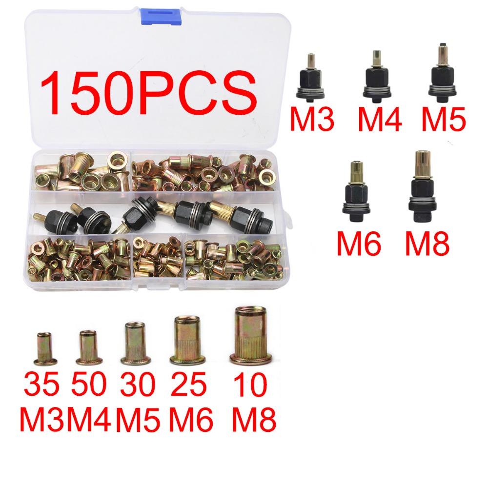 60/70 PCS Rustproof Rivet Nut Tool Threaded Threaded Insert Tool Automotive Repair