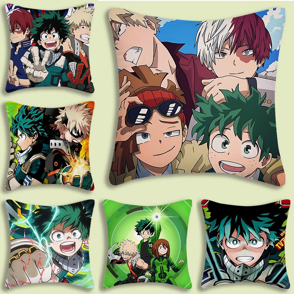 Anime Hunter x Hunter Pillow Covers Cartoon Sofa Decorative Home Doublesided Printing Short Plush Cute Cushion Cover