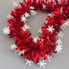 Soft Material Holiday Embellishment 78 Inch Red Christmas Tinsel Garland, Shiny Metallic Foil Twist Garland Annual Party Decorative Strips with