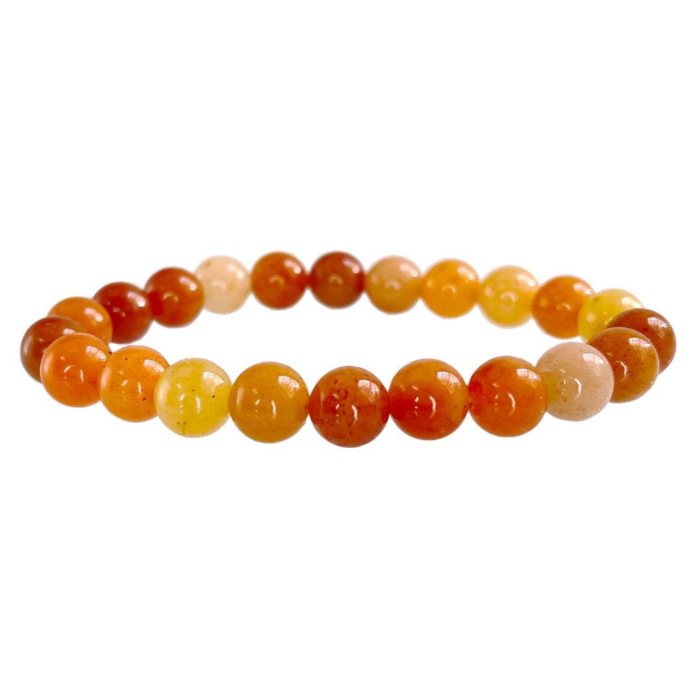 Natural Stone Beaded Bracelet 6-10mm Stretch Yoga Jewelry - Tiger Eye Turquoise Agate Jasper Healing Bangles for Women Men