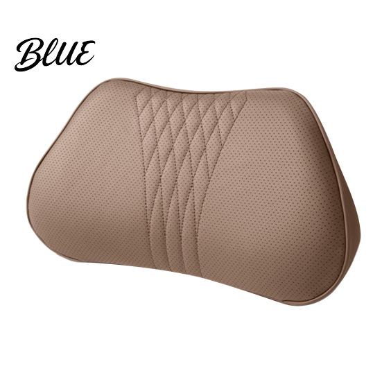 Neck Pain Relief Pillow for Commuting Memory Foam Car Pillow/Backrest Breathable PU Leather Cover with Adjustable Office Chair Headrest Attachment