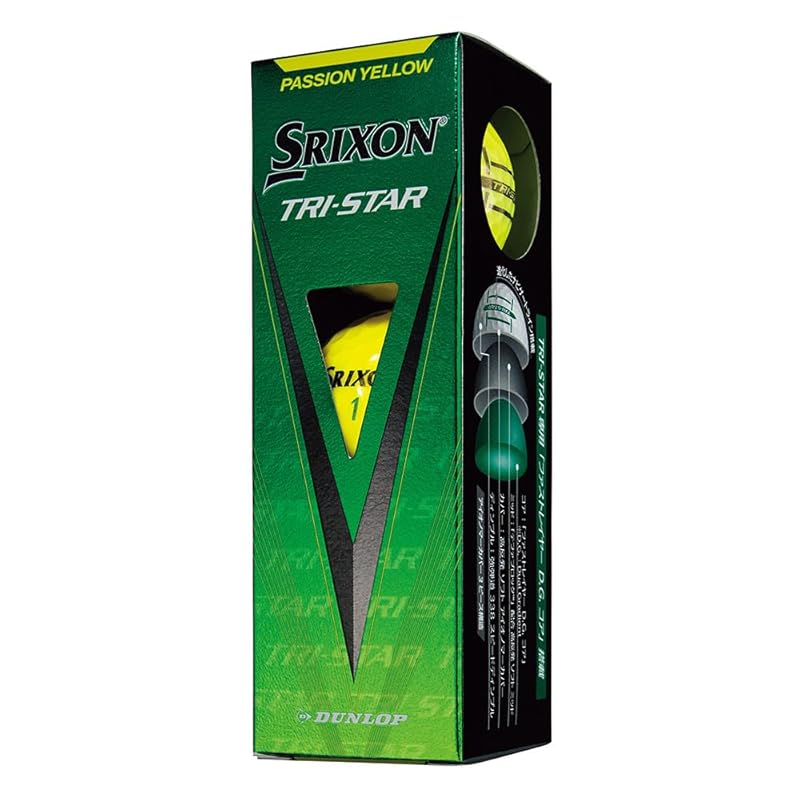 

SRIXON TRI-STAR5 golf ball YEL Sleeve (3 pieces) (Yellow/FF/Men s)