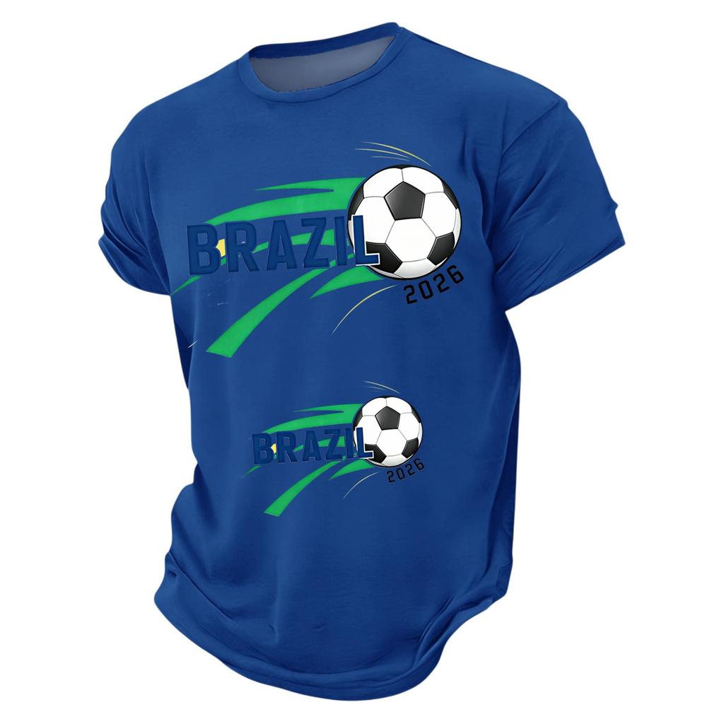 Men's Casual Lightweight Breathable Short Sleeve T-Shirt Crew Neck Printed Graphic Design for Everyday Wear Sports and Leisure