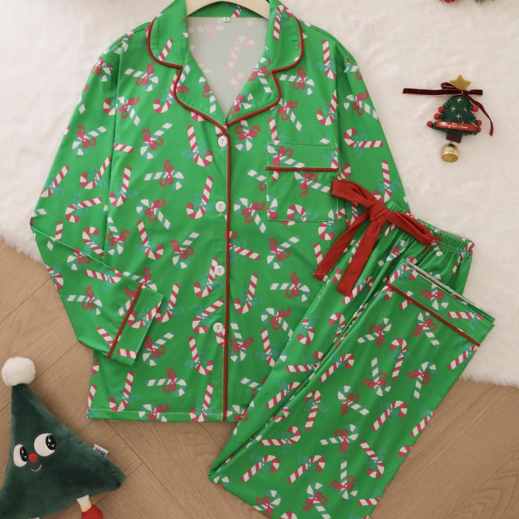 Cross-Border Long Sleeve & Pants Fashionable Pajama Set for Indoor/Outdoor Wear