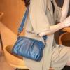 Genuine Leather Pleated Casual Bag for Women Crossbody Cloud Purse Soft Cow Leather Lady Shoulder Bag Small Hobo Handbags