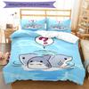 3pcs Jeff the Land Shark1 Pattern Bedding Set Duvet Cover Set Includes Duvet Cover &pillowcases, Perfect All Season Bedroom Decoration & Gift