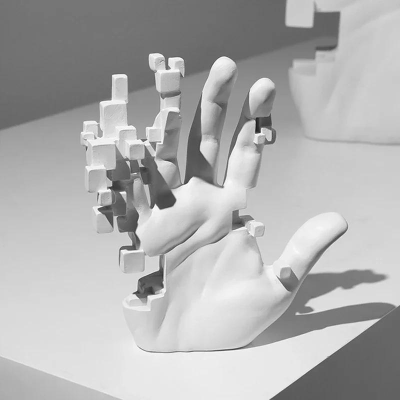 Home Living Room Decorations Abstract Art Palm Modern Luxury Table Hand Sculpture House Accessories Aesthetic Figurines Decor