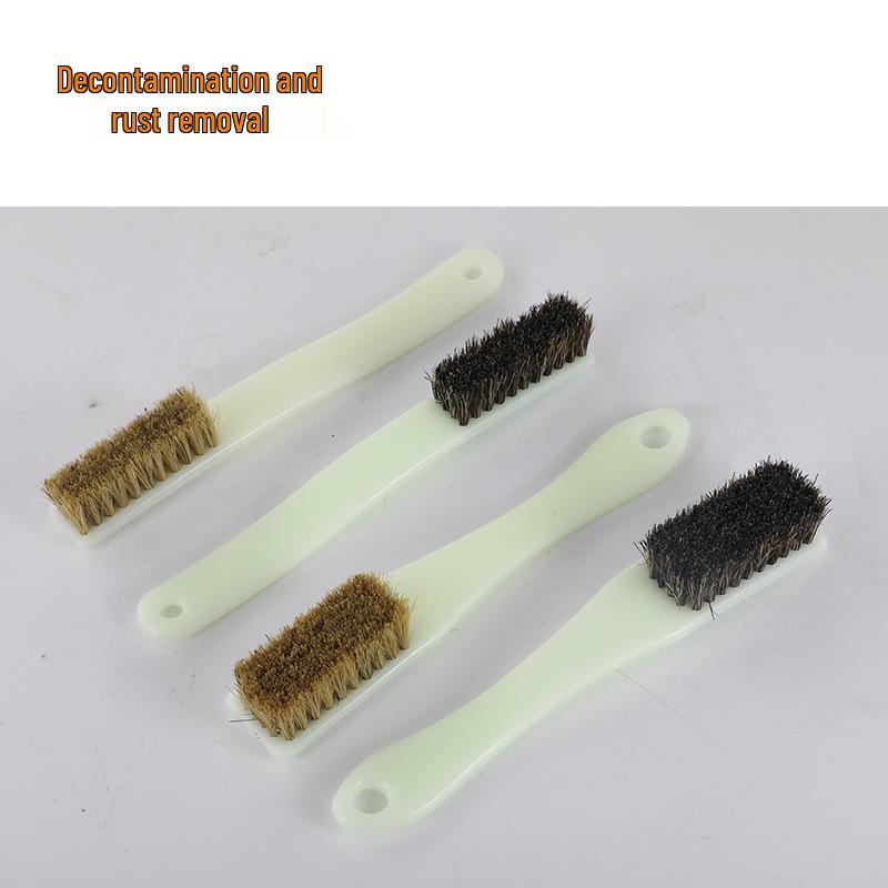 Plastová rukojeť Ocelový drátěný kartáč pro čištění Wenwan, King Kong Bodhi a ořechových předmětů s měděným drátem a kančími štětinami