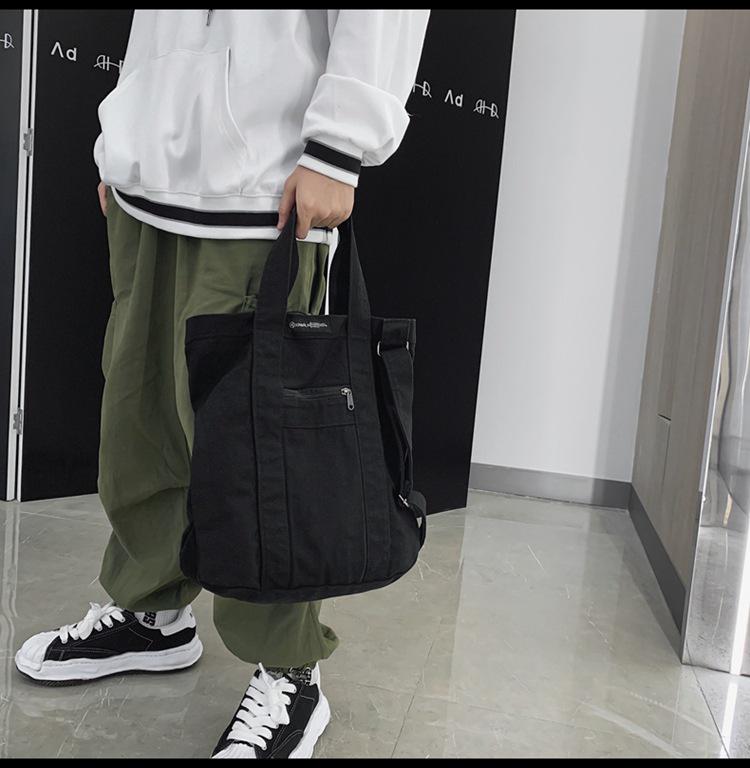 Retro Canvas Bag 2025: Unisex Korean Casual Shoulder-Crossbody Handbag