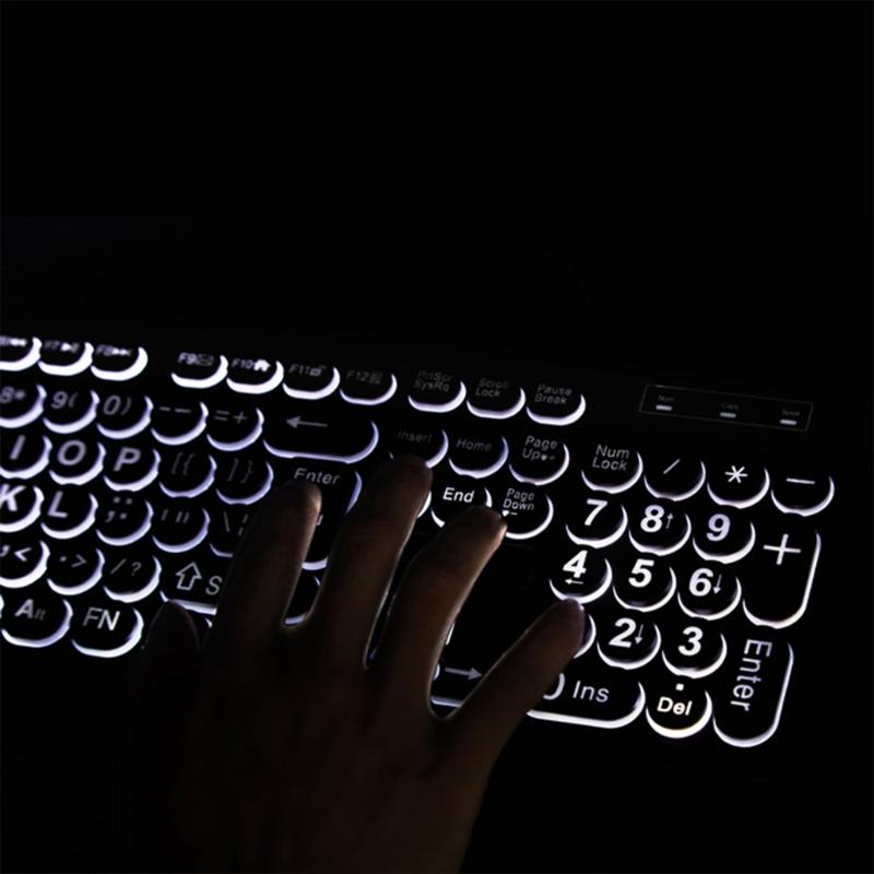 Large Print Computer Keyboards USB Cord Keyboards with Big Letters for Senior and Low Individuals White Backlit